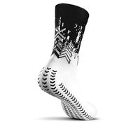 GEARXPro - Calze Padel Professionali - Massima Stabilità e Aumento Performance - Riduzione Distorsioni - Protezione Tallone Comfort (IT, Testo, S, Regular, Regular, White Black)