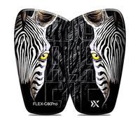 GEARXPRO SPORTS Flex - Parastinchi Flessibili - Massima Protezione +20% - Ultra Leggero 55 Grammi - Zebra - Taglia S (15x9 cm)