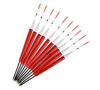 Geavonyg 10 Galleggianti da Pesca in Legno Paulonia Boe Deriva Verticale Bobber A Coda Lunga Attrezzatura Galleggiante Pesca in Legno Paulownia