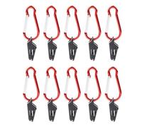 Geavonyg 10 Tenda da Campeggio Esterno Clip Tende da Teraino A Prova A Prova Alligatori Clip Serrare La Presa Serratura con Supporto Tela Tela Carabiner
