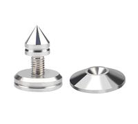 Geavonyg 1set Silver Music Box Isolation Spikes Metal Feet Pad Set per Altoparlanti HiFi E Subwoofer Isolation Pad Isolamento