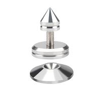 Geavonyg 1set Silver Music Box Isolation Spikes Metal Feet Pad Set per Altoparlanti HiFi E Subwoofer Isolation Pad Isolamento