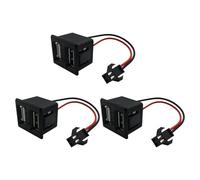 Geavonyg 3pcs Station Station Power Sockets Installazione Rapida con Doppio Socket Alimentazione della Porta USB per La Casa O L'Ufficio Utilizzo Snap in Outlet Ricarica