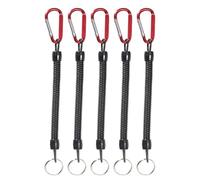 Geavonyg 5 Retraclabili Mobili per Pescherecci A Spirale con Cassabinatore Pericoli Sicurezza Attrezzatura della Corda Sicurezza Parte Pesca A Labbro Pinza Tackle