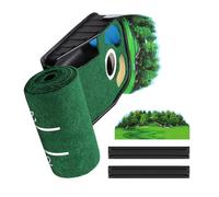 Geavonyg Allenatore Professionale per Putting da Golf Simulazione Realistica E Indicatori Migliorare La Precisione nella Pratica Indoor All'aperto Tappetino Putting Realistico