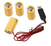 Geavonyg Batteria Fittizia da 97 Cm da USB A 6V LR14 C Elimina Cavo per 4 LR14 C per I Controller Giocattoli Torce Torce Scaldabagno A