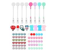 Geavonyg Bobina per Badge Retrattile da 76 con Clip Clip Carta D'identità Retrattile Infermiera Uso in Ufficio E in Clinica Infermiera