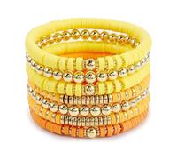 Geavonyg Bracciale Elastico Bracciale in Perline con Perle Colorate Presenti per La Spiaggia E Appassionati Viaggi Fatti A Mano