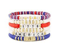 Geavonyg Bracciale Elastico Bracciale in Perline con Perle Colorate Presenti per La Spiaggia E Appassionati Viaggi Fatti A Mano