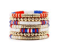 Geavonyg Bracciale Elastico Bracciale in Perline con Perle Colorate Presenti per La Spiaggia E Appassionati Viaggi Fatti A Mano