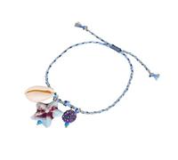 Geavonyg Bracciale Regolabile in Ceramica Ceramic Shell Pesce A Sospensione Gioielli in Corda Intrecciata per Idee Regalo Casual Idee Regalo in Lega Stellone A Stella Guscio