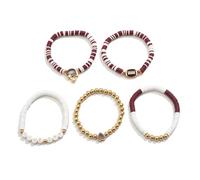 Geavonyg Braccialetto da Calcio per Uomini E Donne Impible Gioielli Regolabili Bangles Perline per Eventi Sportivi E Abbigliamento Casual Bracciale da Calcio Unisex