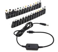 Geavonyg Cavo Alimentazione Stepup USB TypeC A DC5521 con Tensione Regolabile 5V9V12V15V20V per RouterAltoparlanti TelecamereGiocattoli da C A Caricabatterie per Notebook C Adattatore Alimentazione