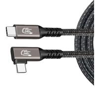 Geavonyg Cavo Dati USB C da 90 Gradi Display UHD 8K Sincronizzato da 40 Gbps Adatto per Laptop Tablet Cavo Telefonico per Trasferimento Dati A Ricarica Rapida
