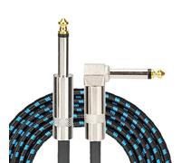 Geavonyg Cavo dello Strumento Elettrico A Piastra d'oro con Rivestimento Antittango in Nylon Superiore per Cavo Amplificatori Bassi Uscita Trasparente