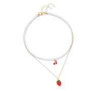 Geavonyg Collana Per Perle Fragola Con Set Materiali Artigianali Con Materiali Robusti Perfetti Le Donne Accessori Feste