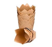 Geavonyg Confezione da 120 Pirottini per Cupcake Tulipani Pirottini Forno Eleganti Tazze Muffin Carta Regalo Semplice Torte Forniture Dolci Elegante Carta Regalo Torte.
