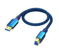 Geavonyg Cording da USB3.0 A USB Typeb E Cavo Dati 5 Gbps per Tastiere Musicali Stampanti Cord del Controller Musicale Resistente Calore Rapido
