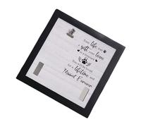 Geavonyg Cornice per Foto Perdita Animali Domestici Commemorativa in Legno da 9x9 Pollici con Supporto Collare E Cartello con Messaggio d'Amore Amanti dei Cani. Cornice La Memoria degli