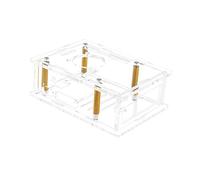 Geavonyg Custodia in Acrilico Trasparente Dissipatori Calore Opzionali per Ventole Raffreddamento Alloggiamento RaspberryPi5 Scatola Trasparente Dissipatore Calore