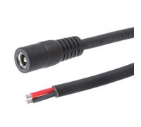 Geavonyg DC5525 Cavo Alimentazione A Fine Fine Femmina con Filo in Trecce 16awg per Sistemi Solari LED Riparazione della Luce Collegamento in PVC Core del Cavo