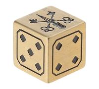 Geavonyg DECES Props Gioco 15mm D6 Ruolo Metal Giocando A Cubetti Dorati in Ottone Levigato Roba da Gioco Ruolo
