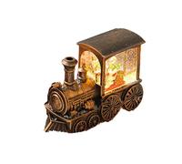 Geavonyg Dettagliata del Treno Babbo Natale Pratico Pupazzo Neve Babbo Che Guida La Treno Fascino per La Decorazione Natalizia Durevole Collezionista