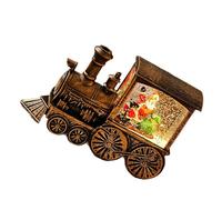 Geavonyg Dettagliata del Treno Babbo Natale Pratico Pupazzo Neve Babbo Che Guida La Treno Fascino per La Decorazione Natalizia Durevole Collezionista