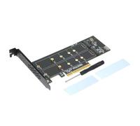 Geavonyg Due Adattatori PCIe Chiave NVME M Scheda PCIE Divisa con Circuito Industriale per Aggiornamenti del PC