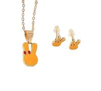 Geavonyg Elegante Set Gioielli Auricolari Con Conigli Con Accessorio Per Collana E Orecchini Le Forniture Feste E Abbigliamento Quotidiano Orecchini Coniglio