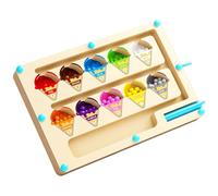 Geavonyg Gioco Conteggio Magnetico E Ordinamento dei Colori Giocattolo Educativo Gioco Apprendimento dei Numeri Tracciare I Numeri Labirinti Scheda Conteggio Giocattolo per L'apprendimento delle Fini