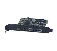 Geavonyg La Scheda Espansione PCIE USB3.2 Gen1 Che Offre velocità 5 Gbps Migliora La Connessione dei Dispositivi con L'aggiornamento USB della Workstation da Ufficio 2xUSB A+2xType C