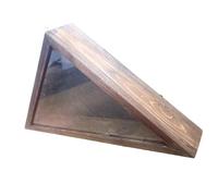 Geavonyg L'elegante Vetrina per Bandiere Anteriori in Vetro con Scatola Portaoggetti Triangolari Aggiunge Un Tocco Storico A Qualsiasi Stanza. Vetrina con Impostazione Commemorativa