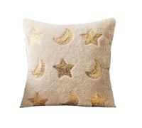 Geavonyg Lussuosi Peluche Cuscini Fodere Stella E Motivi Federa per Case Accoglienti Ambiente 450x450mm Federa per Cuscino Lunare Resistente Sbiadimento