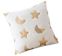 Geavonyg Lussuosi Peluche Cuscini Fodere Stella E Motivi Federa per Case Accoglienti Ambiente 450x450mm Federa per Cuscino Lunare Resistente Sbiadimento