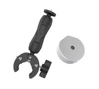 Geavonyg Morsetto Montaggio per Antenne Satellitari Tubo Tondo Adattatore A Vite da 1/4 Pollice Lega Alluminio Staffa Montaggio Tubo Tondo Facile Installazione