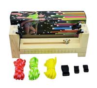 Geavonyg Paracord Regolabile Bracciale Creatore Polsini Strumento per Realizzare Maschere Legno Intrecciare Regolabile Macchina Intrecciare Bracciale A Mano Portachiavi