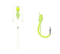 Geavonyg Pesca delle Carps Verdi Aggiornate con Esche Antifurto A Doppio Gancio Gabbia per Colpire Le Esche con Gancio Artificiale Artificiali