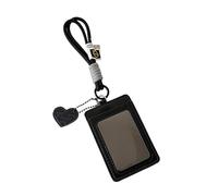 Geavonyg Porta Fotocardo PU Caschi Schede Vetrina Compatta Per Vetrina Manica Foto Visualizzazione Trasparente Appassionati Merce Porta Della Carta In Pelle Con Finestra Chiara