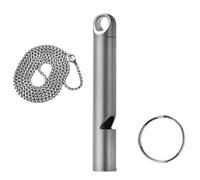 Geavonyg Segnali Portatili Fischi Emergenze All'aperto con Portachiavi Allenamento Sopravvivenza Strumento Tascabile per Esterni Resistere A Fischi Leggeri E Forti