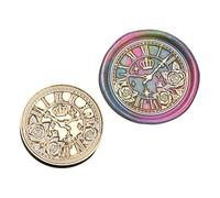 Geavonyg Serie Astronomiche del Francobollo della Testa Testa in Ottone Cerato per Lettere Carta Inviti Decorazione Orologio in Ottone Sigillatura Serie Astronomica per Foto Cartoncino