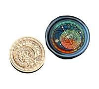 Geavonyg Serie Astronomiche del Francobollo della Testa Testa in Ottone Cerato per Lettere Carta Inviti Decorazione Orologio in Ottone Sigillatura Serie Astronomica per Foto Cartoncino