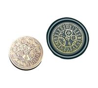 Geavonyg Serie Astronomiche del Francobollo della Testa Testa in Ottone Cerato per Lettere Carta Inviti Decorazione Orologio in Ottone Sigillatura Serie Astronomica per Foto Cartoncino