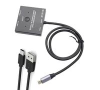Geavonyg Switcher USB C per Doppio Computer Trasferimento Dati da 10 Gbps KVM USB Bidirezionale Hub Video Tipo C Laptop Tipo Telefono