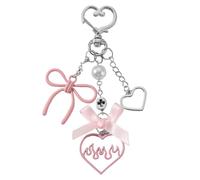 Geavonyg Tasto Chiave Cuore E Fiocchi Creativi Con Decorazioni A Stella Accessori Per Fascino Della Borsa Ottimo Per La Decorazione Della Borsa O Dono Che Danno Un Elegante Studentessa Chiavi