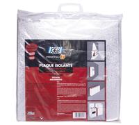GEB Piastra isolante 2 lati in alluminio per isolamento termico e protezione al fuoco, 600 °C, spessore 4 mm, 500 x 500 mm