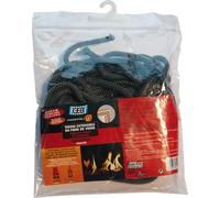 GEB Propfeu - Treccia rotonda estensibile in fibra di vetro, per sigillare refrattari i vetri dell'inserto del camino, diametro 8-7 mm, confezione da 5 m di lunghezza