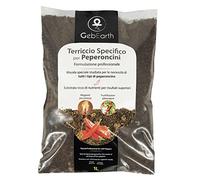 GebEarth® | Terriccio Professionale per Peperoncini da 1 Litro | Substrato per Semina e Coltivazione, per Tutte le Varietà Piccanti e Dolci, Favorisce Resa e Fruttificazione.