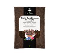 GebEarth® | Torba Bionda Acida di Sfagno【1L】 | Ideale per Ortensie, Azalee, Mirtilli e Piante Carnivore | Torba bionda Fibrosa e pH Acido per una Crescita Sana.