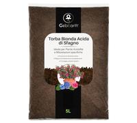 GebEarth® | Torba Bionda Acida di Sfagno【5L】 | Ideale per Ortensie, Azalee, Mirtilli e Piante Carnivore | Torba bionda Fibrosa e pH Acido per una Crescita Sana.
